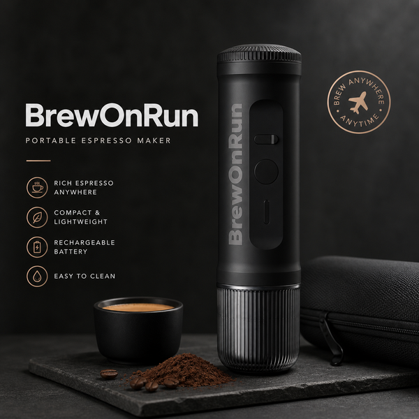BrewOnRun™ Portable Espresso Machine – 20 Bar USB Travel Coffee Maker